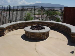 Firepits and Fireplaces #003 by Quality Custom Pools