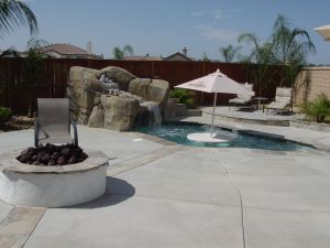 Firepits and Fireplaces #019 by Quality Custom Pools
