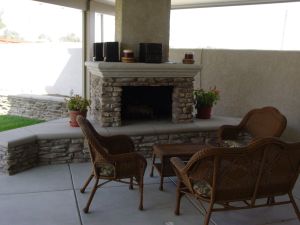 Firepits and Fireplaces #028 by Quality Custom Pools