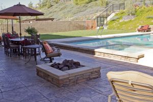Firepits and Fireplaces #030 by Quality Custom Pools