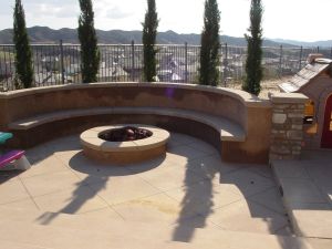 Firepits and Fireplaces #039 by Quality Custom Pools